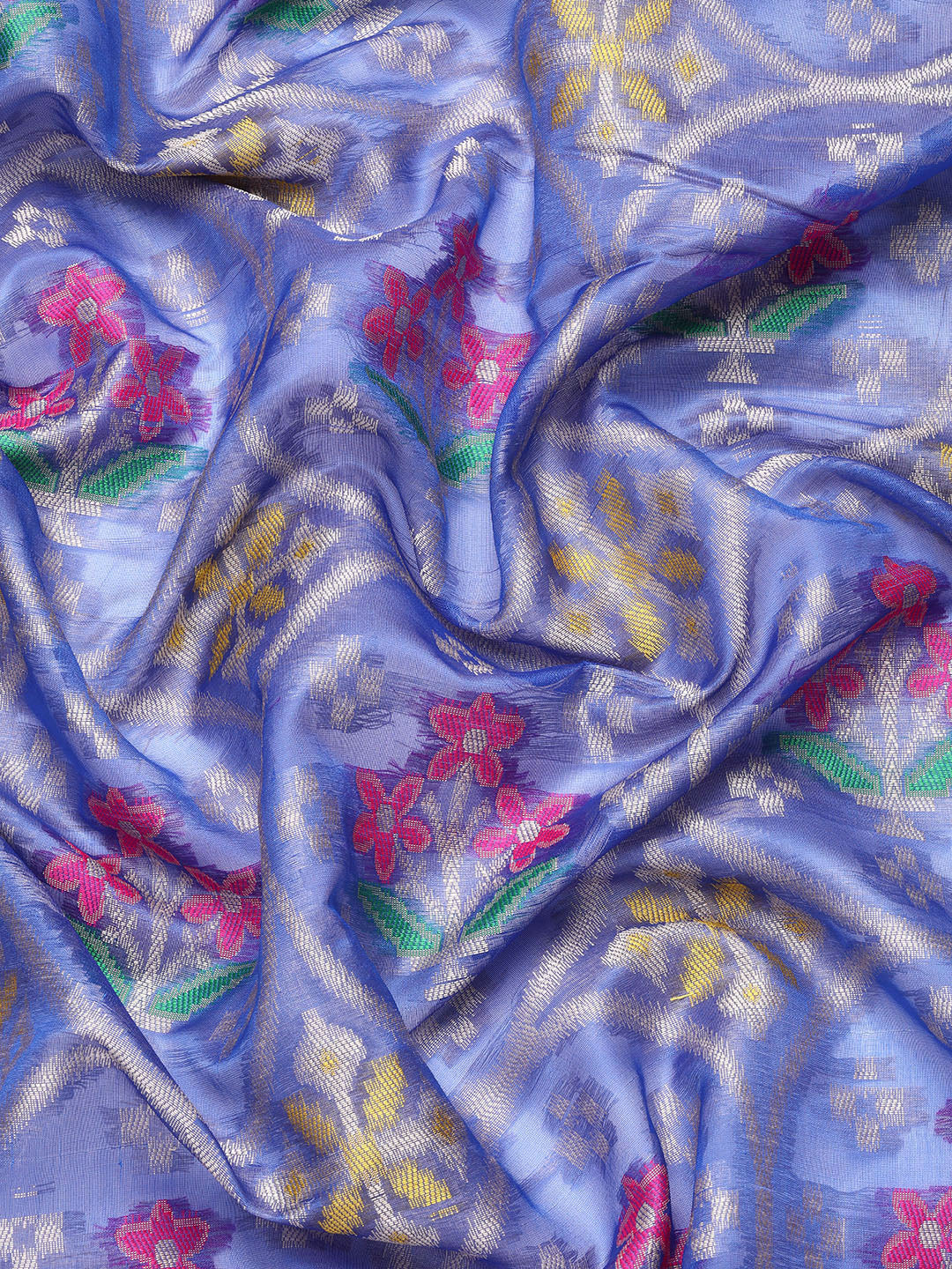 Ikat Woven Design Saree