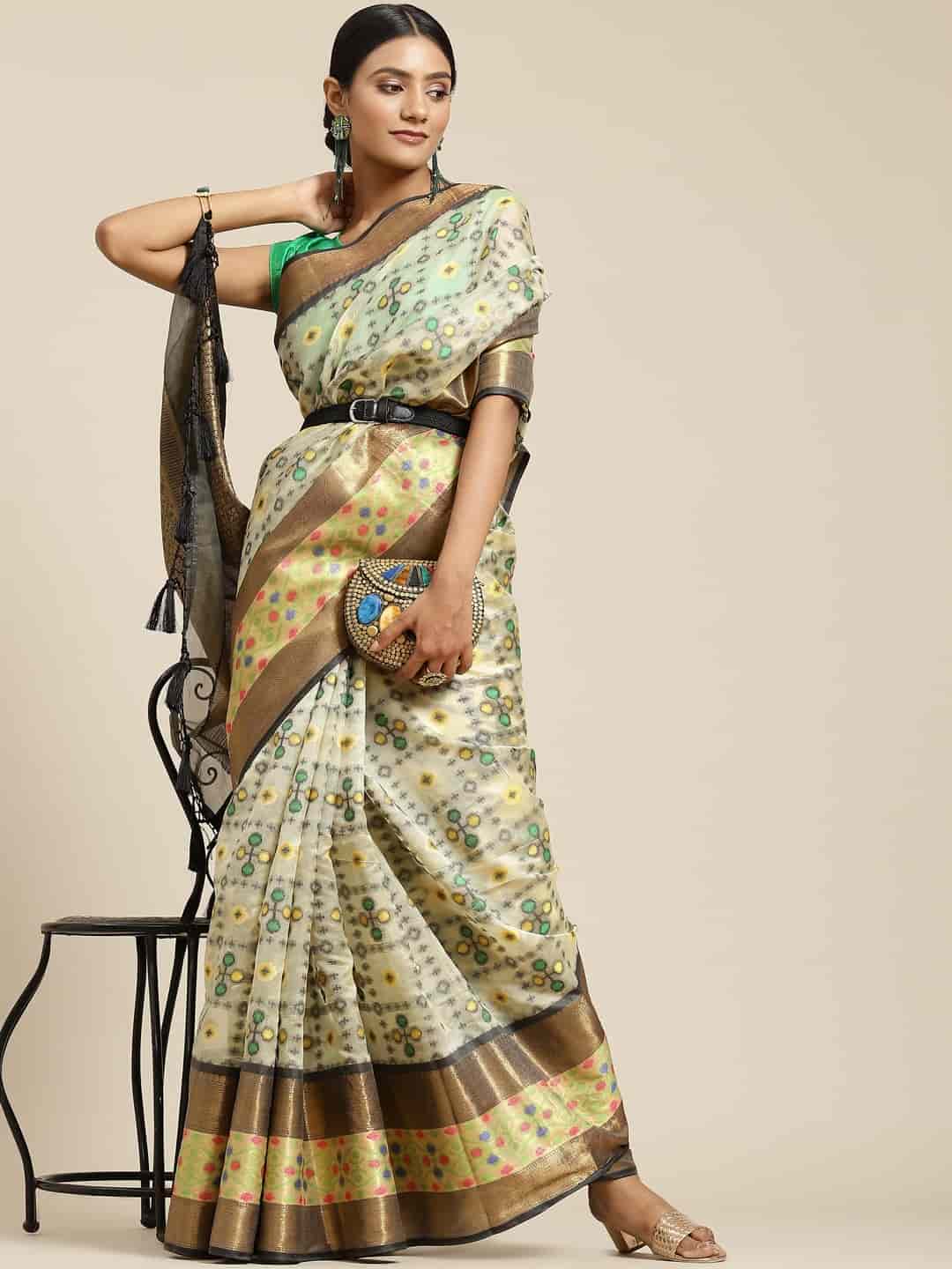 Ikat Woven Design Saree