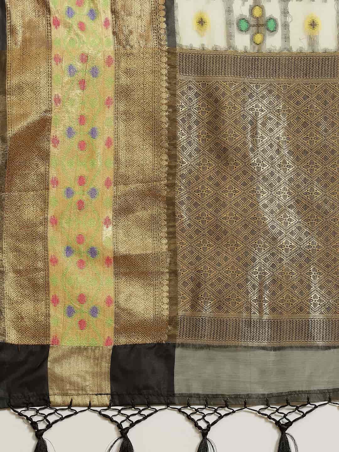 Ikat Woven Design Saree