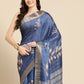 Soft Silk Floral Printed Zari Woven Border Saree