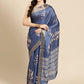 Soft Silk Floral Printed Zari Woven Border Saree