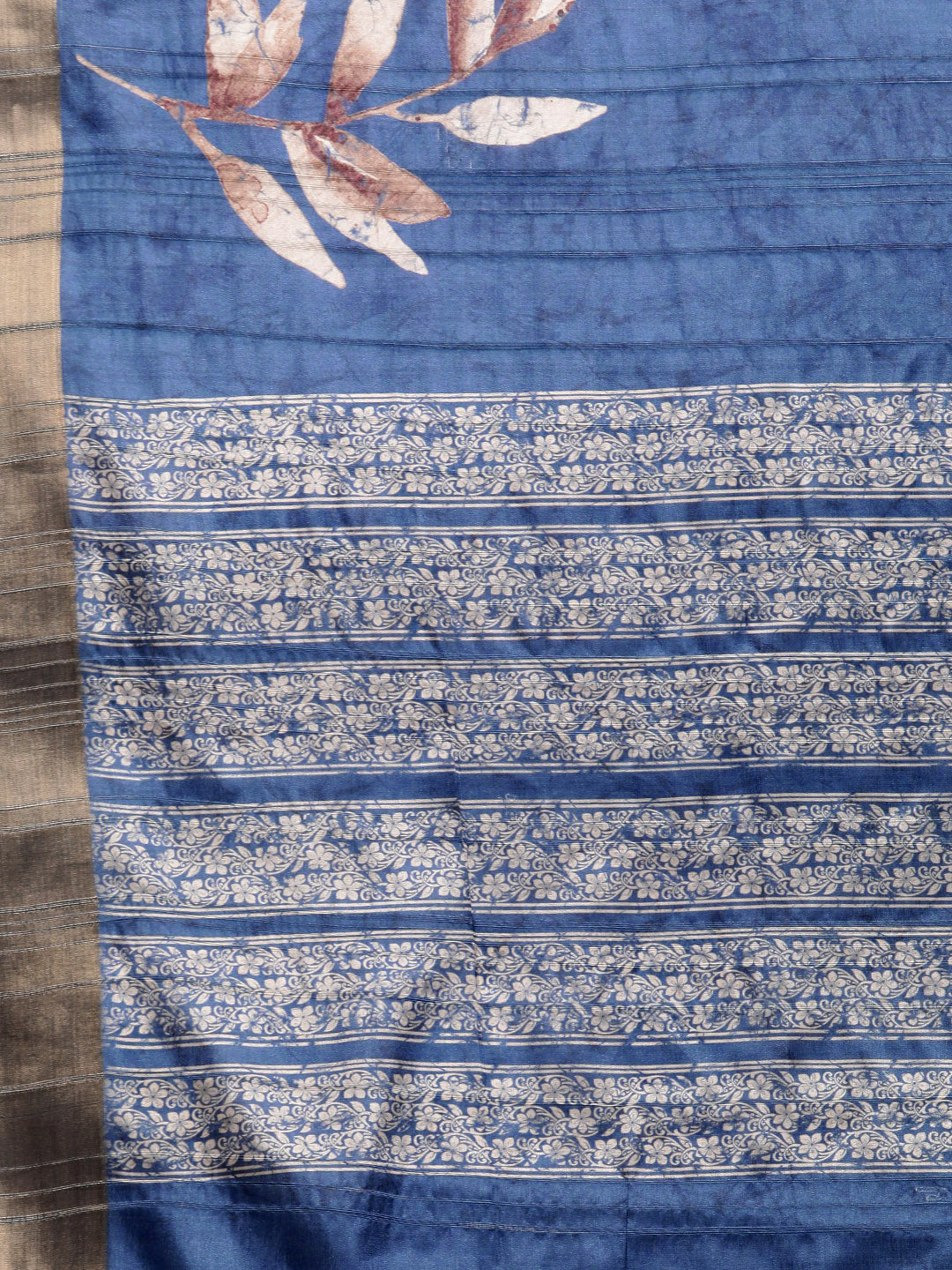 Soft Silk Floral Printed Zari Woven Border Saree