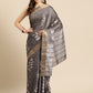 Soft Silk Floral Printed Zari Woven Border Saree