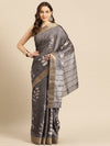 Soft Silk Floral Printed Zari Woven Border Saree