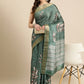 Soft Silk Floral Printed Zari Woven Border Saree