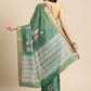 Soft Silk Floral Printed Zari Woven Border Saree