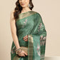 Soft Silk Floral Printed Zari Woven Border Saree