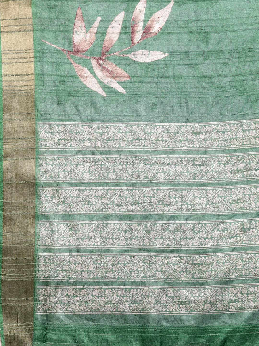 Soft Silk Floral Printed Zari Woven Border Saree