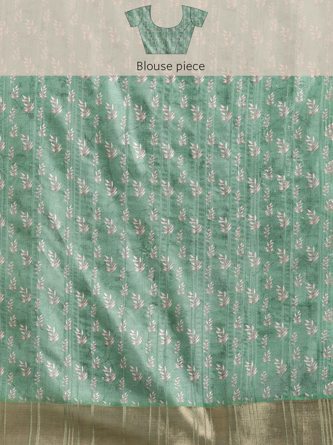 Soft Silk Floral Printed Zari Woven Border Saree