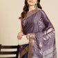 Soft Silk Floral Printed Zari Woven Border Saree