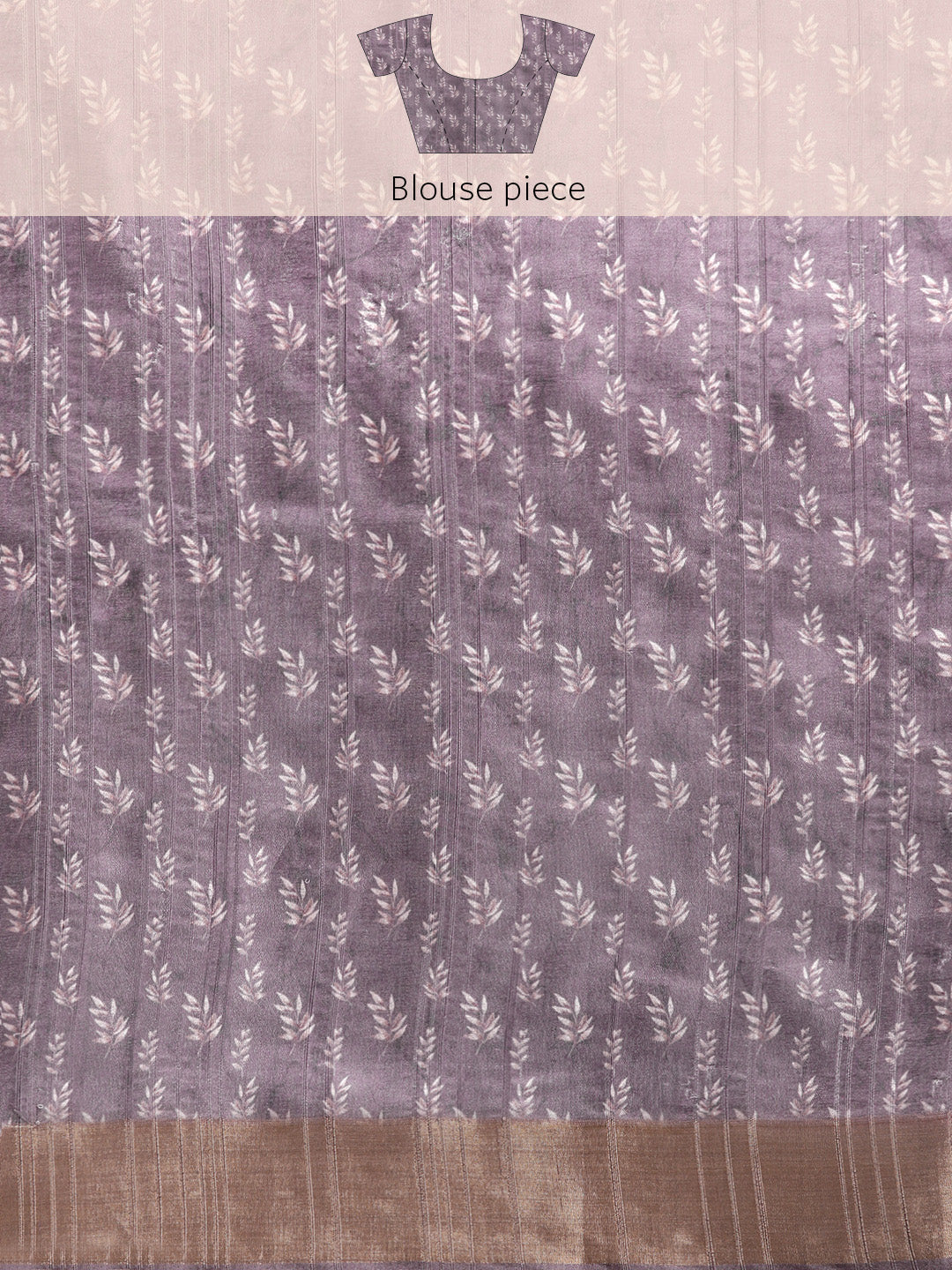 Soft Silk Floral Printed Zari Woven Border Saree