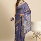 Soft Silk Floral Printed Zari Woven Border Saree