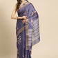 Soft Silk Floral Printed Zari Woven Border Saree