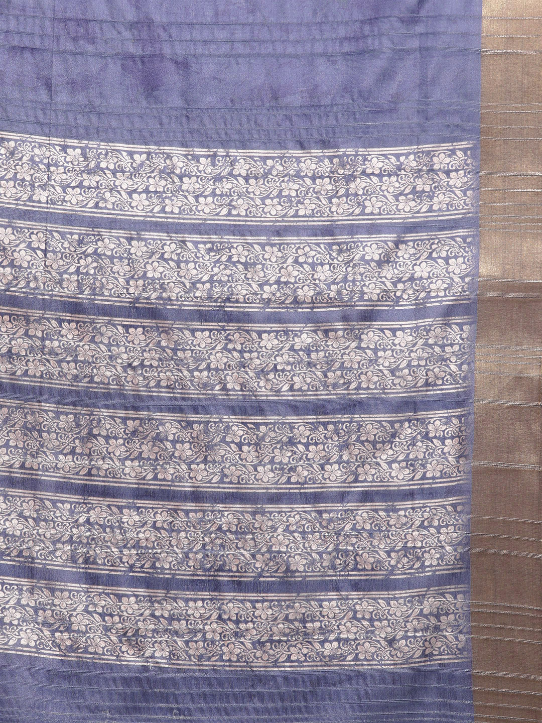 Soft Silk Floral Printed Zari Woven Border Saree