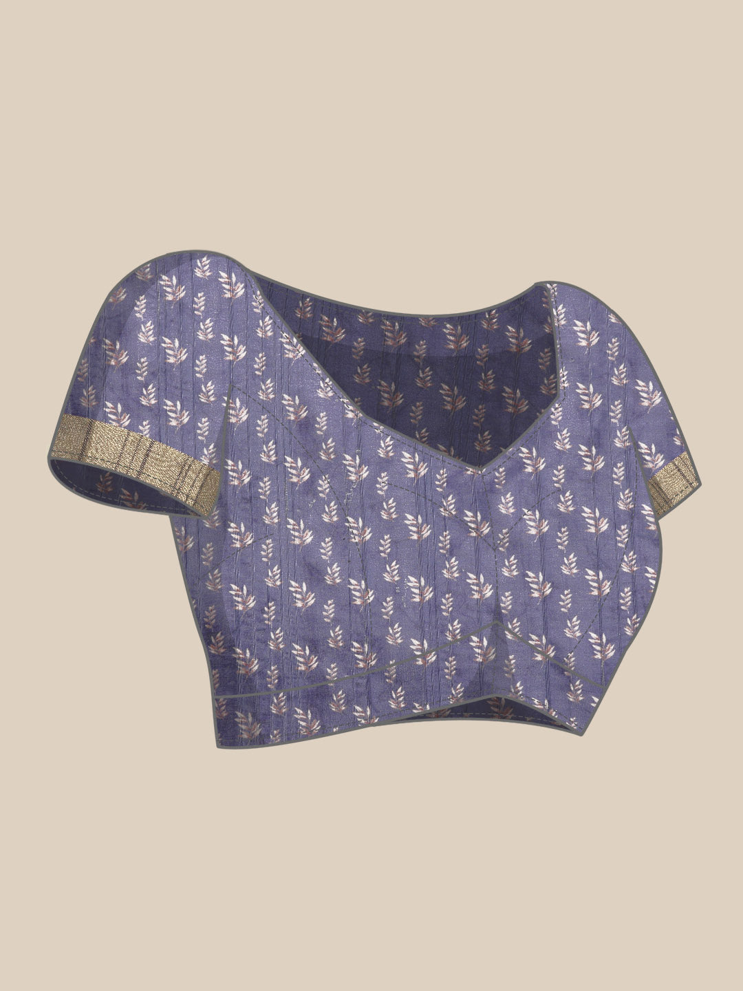 Soft Silk Floral Printed Zari Woven Border Saree