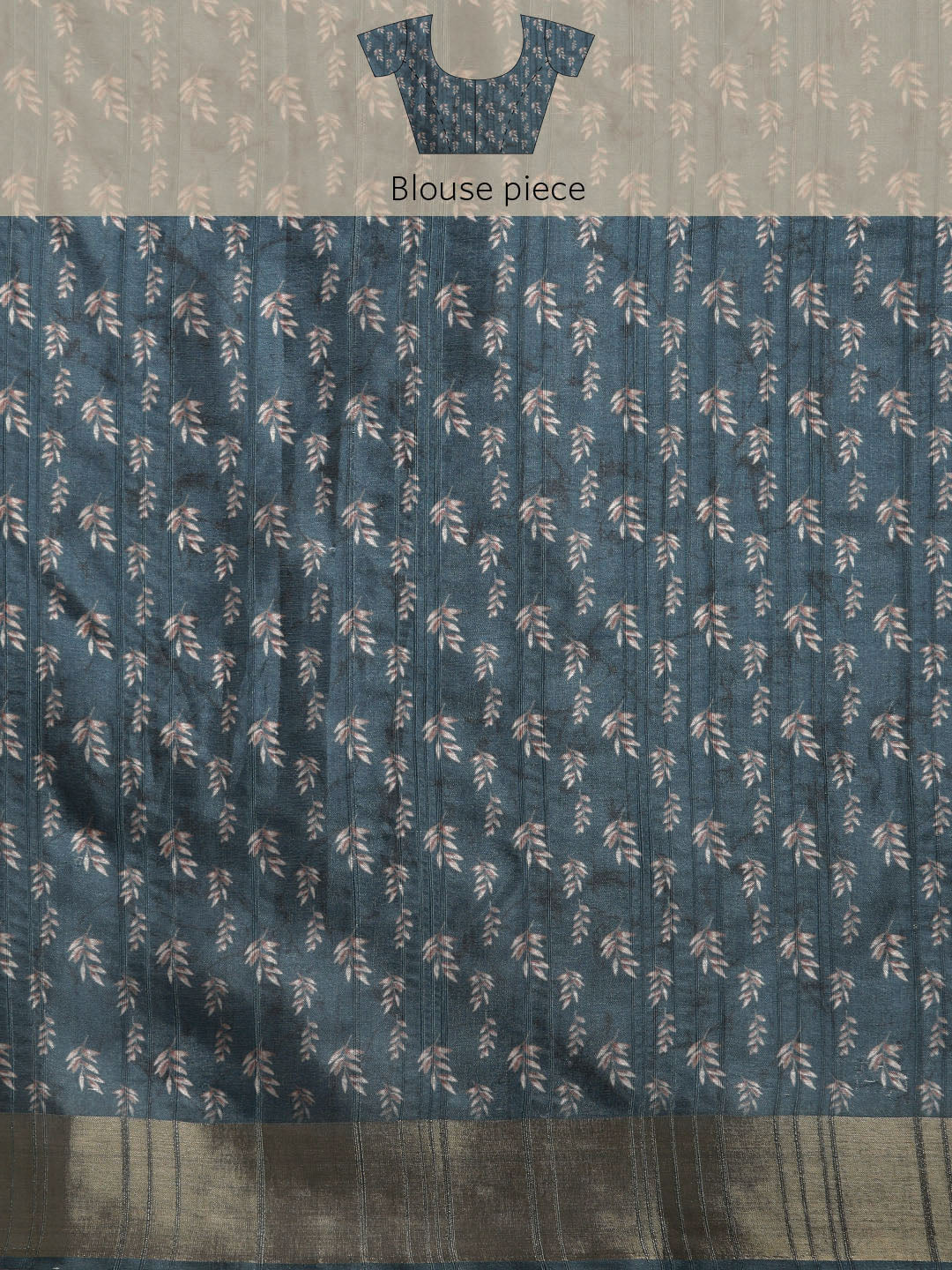 Soft Silk Floral Printed Zari Woven Border Saree