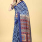Kalamkari Digital Printed Indigo Saree