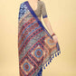 Kalamkari Digital Printed Indigo Saree