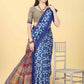 Kalamkari Digital Printed Indigo Saree