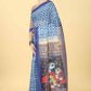 Kalamkari Digital Printed Indigo Saree