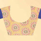 Kalamkari Digital Printed Indigo Saree