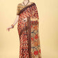 Kalamkari Digital Printed Indigo Saree