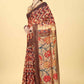 Kalamkari Digital Printed Indigo Saree