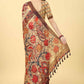 Kalamkari Digital Printed Indigo Saree