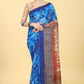 Kalamkari Digital Printed Indigo Saree