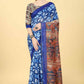 Kalamkari Digital Printed Indigo Saree