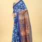 Kalamkari Digital Printed Indigo Saree