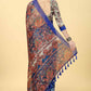 Kalamkari Digital Printed Indigo Saree