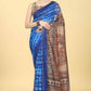 Kalamkari Digital Printed Indigo Saree