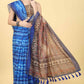 Kalamkari Digital Printed Indigo Saree