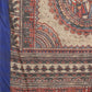 Kalamkari Digital Printed Indigo Saree