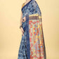 Kalamkari Digital Printed Indigo Saree