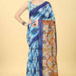 Kalamkari Digital Printed Indigo Saree