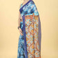 Kalamkari Digital Printed Indigo Saree
