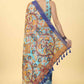 Kalamkari Digital Printed Indigo Saree