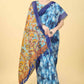 Kalamkari Digital Printed Indigo Saree