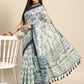Kalamkari Digital Printed Indigo Saree