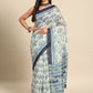 Kalamkari Digital Printed Indigo Saree