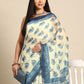 Kalamkari Digital Printed Indigo Saree