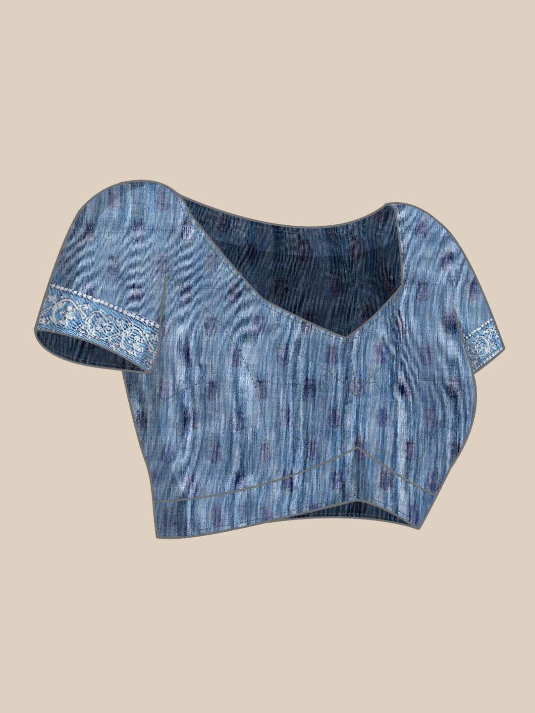 Kalamkari Digital Printed Indigo Saree