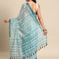 Kalamkari Digital Printed Indigo Saree