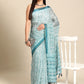Kalamkari Digital Printed Indigo Saree