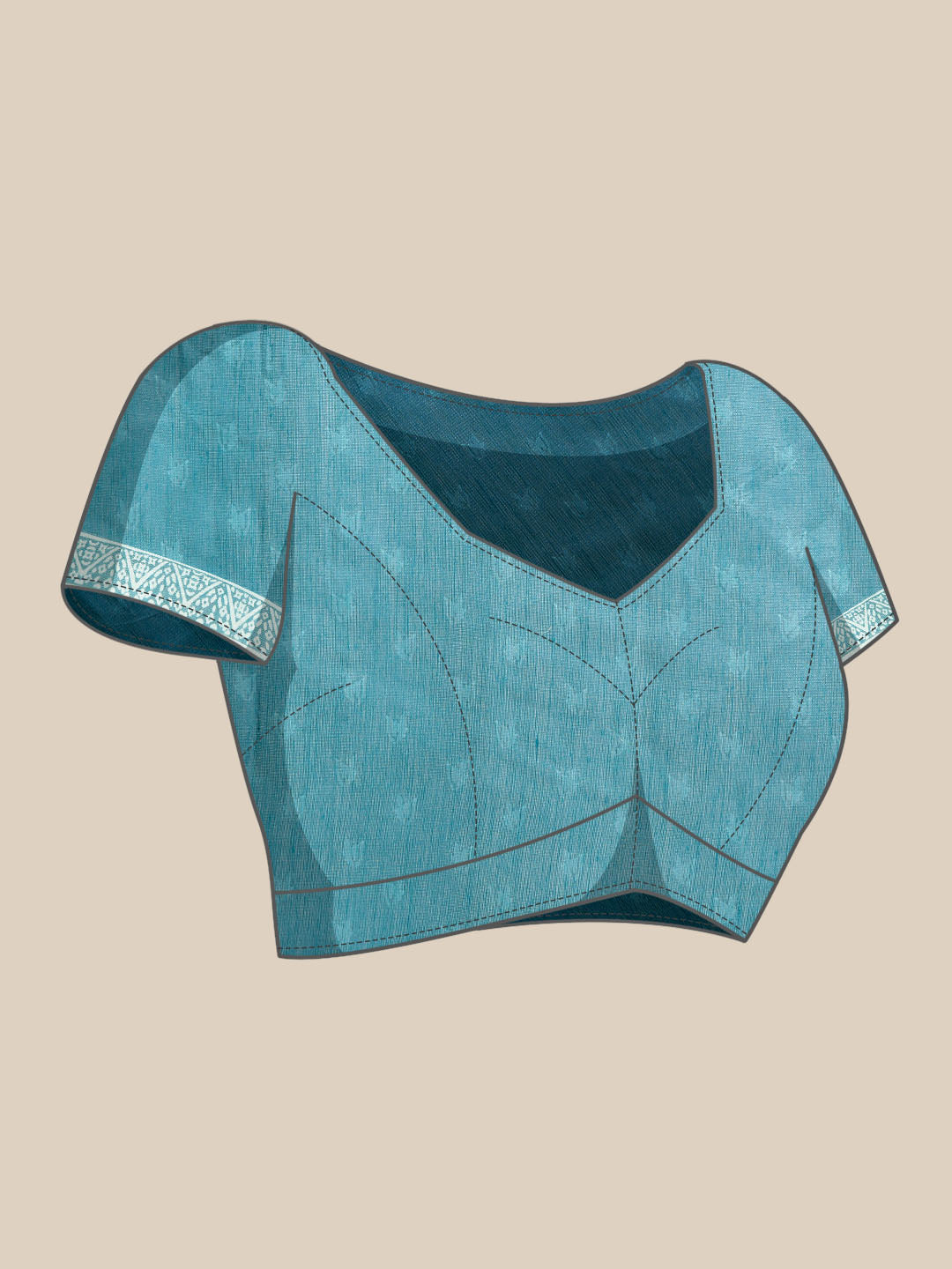 Kalamkari Digital Printed Indigo Saree