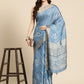 Soft Silk Floral Printed Zari Woven Border Saree