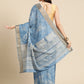 Soft Silk Floral Printed Zari Woven Border Saree