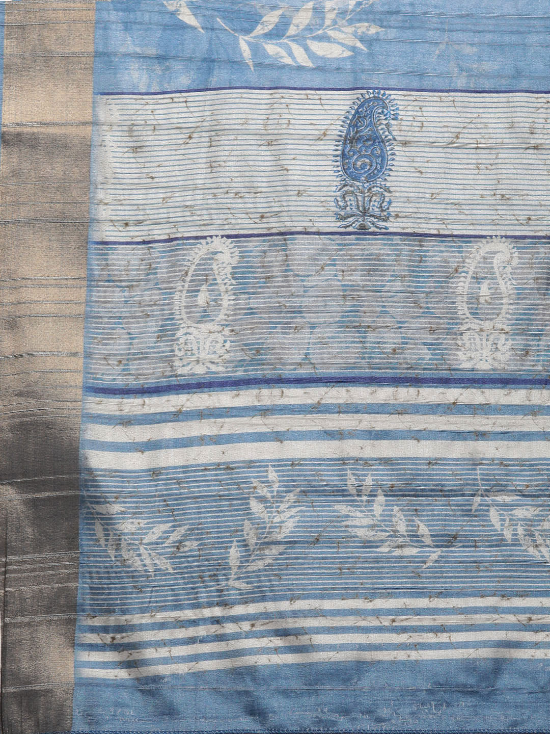 Soft Silk Floral Printed Zari Woven Border Saree